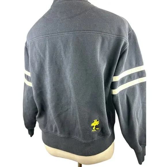 Coach X Peanuts Snoopy Lights Crewneck Oversized Sweatshirt Navy Blue Women's XS - Picture 8 of 14